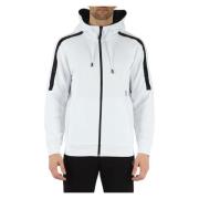 Katoenen Hoodie met Rits Emporio Armani EA7 , White , Heren