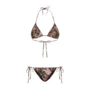 Paisley Print Triangel Bikini Etro , Black , Dames