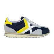 Casual Grijze Textiel Sneakers oor Heren Munich , Multicolor , Heren