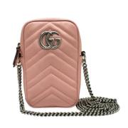Pre-owned Leather shoulder-bags Gucci Vintage , Pink , Dames