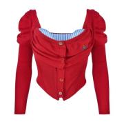 Rode Korset Cardigan Vivienne Westwood , Red , Dames