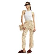 Primavera Tweed Cigarette Broek La DoubleJ , Beige , Dames