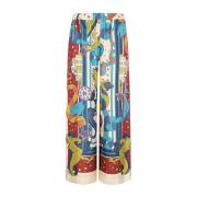 Zijden broek met patroon Max Mara Weekend , Multicolor , Dames