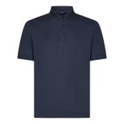 Navy Blauw Polo Shirt voor Heren Herno , Blue , Heren
