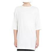 Crème Oversize Modal Katoenen T-Shirt Thom Krom , White , Heren
