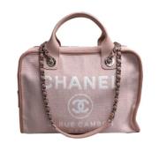 Pre-owned Canvas handbags Chanel Vintage , Pink , Dames
