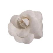 Pre-owned Fabric brooches Chanel Vintage , White , Dames