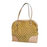 Pre-owned Canvas gucci-bags Gucci Vintage , Beige , Dames