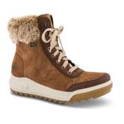 Winterlaars met veters en rits Rieker , Brown , Dames