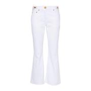 Boot-cut Jeans voor Vrouwen Versace , White , Dames