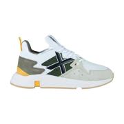 Casual Witte Textiel Sneakers oor Heren Munich , Multicolor , Heren