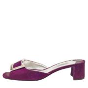 Pre-owned Suede sandals Prada Vintage , Purple , Dames