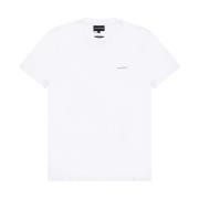 T-shirt met logo-print Emporio Armani , White , Heren