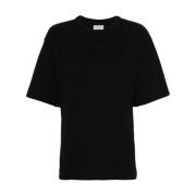 Zwarte Katoenen Jersey T-shirts en Polos Dries Van Noten , Black , Dam...