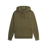 Hoodie met rits en capuchon Fred Perry , Green , Heren