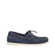 Blauwe Suède Mocassin Sebago , Blue , Heren