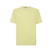 Italiaans Jersey Gekleurd Logo T-Shirt C.p. Company , Yellow , Heren