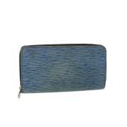 Pre-owned Leather wallets Louis Vuitton Vintage , Blue , Dames