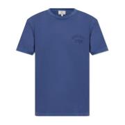 T-shirt met logo Woolrich , Blue , Heren