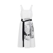 Geplooide jurk met Roma-print Iceberg , White , Dames