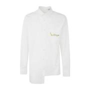 Asymmetrische Shirt - Optisch Wit Lanvin , White , Heren