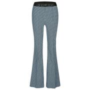 Blauwe broek met patroon voor dames Marc Aurel , Blue , Dames