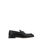 Zwarte leren loafers Alexander McQueen , Black , Heren