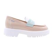 Stijlvolle Moccasin Loafers voor Vrouwen Nerogiardini , Beige , Dames