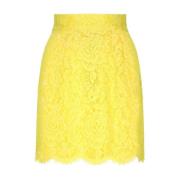 Gele Korte Rok Dolce & Gabbana , Yellow , Dames