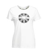 Cirkel Glitter Tee - Dames Co'Couture , White , Dames