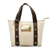 Pre-owned Canvas louis-vuitton-bags Louis Vuitton Vintage , White , Da...