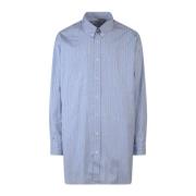 Blauw Gestreept Oversized Shirt Ss23 Maison Margiela , Blue , Heren