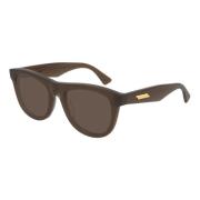 Bruine Zonnebril Bv1001S Bottega Veneta , Brown , Unisex