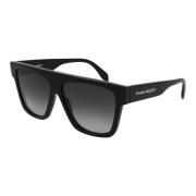 Zwarte/Grijze Zonnebril Alexander McQueen , Black , Heren