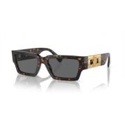 Havana/Dark Grey Sunglasses Versace , Brown , Unisex
