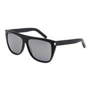 SL 1 Zonnebril, Zwart/Grijs Zilver Saint Laurent , Black , Unisex