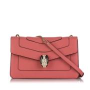 Pre-owned Leather shoulder-bags Bvlgari Vintage , Pink , Dames