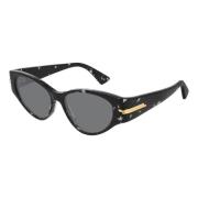 Grey Havana Sunglasses Bottega Veneta , Multicolor , Dames