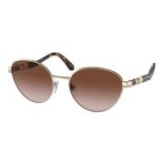 Serpenti Zonnebril in Pale Gold/Brown Shaded Bvlgari , Brown , Dames