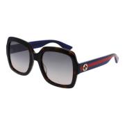 Havana/Grey Blue Shaded Sunglasses Gucci , Brown , Dames