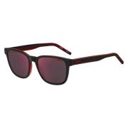 Black Red/Grey Red Mirror Sunglasses Hugo Boss , Multicolor , Heren
