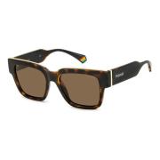 Havana/Brown Sunglasses Polaroid , Multicolor , Unisex