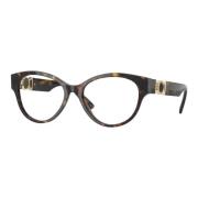 Dark Havana Eyewear Frames Versace , Brown , Unisex