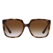 Dark Havana Sunglasses with Brown Shaded Lenses Vogue , Multicolor , D...
