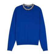 Stijlvolle Sweaters Versace , Blue , Heren