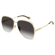 Gold/Grey Shaded Sunglasses Chloé , Yellow , Dames