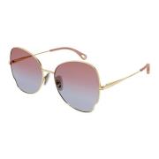 Gold/Red Shaded Sunglasses Chloé , Yellow , Dames