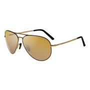 Bronze/Brown Gold Sunglasses Porsche Design , Yellow , Heren