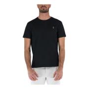 Korte Mouw Logo T-shirt Ralph Lauren , Black , Heren