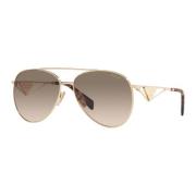 Pale Gold/Light Brown Shaded Zonnebril Prada , Yellow , Dames